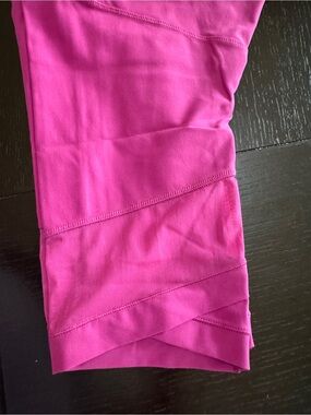 Bright Pink Active Leggings - Layered Hem Detail. 2X
